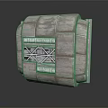Heavy Duty Industrial Equipment Featuring Grid Panel And Textured Metallic Casing