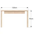 Light Wood Modern Desk Design With Single Drawer And Square Legs 3d model