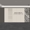 Modern Front Desk Background Wall Simple Background Wall Front Desk Reception Area Background Wall Company Front Desk Background Wall 3d model