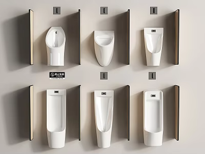 Various Modern Wall Mounted Urinal Designs And Styles For Bathroom Use 3d model