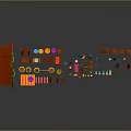 Various Colorful Scene Components With Modular Parts And Different Design Elements
