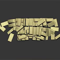 Golden Small Square Metal Household Items For Practical Daily Use And Decoration