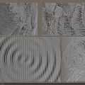 Sofa Backdrop Wall Art With Textured Carved Panels Abstract Stripes And Figural Designs