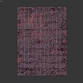 Plush Square Rugs in Rust Brown with Soft Fluffy Texture for Home Decor 3d model