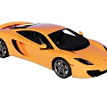 Yellow Sports Car With Sleek Aerodynamic Body And Black Alloy Wheels