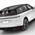 White Modern SUV With Sleek Exterior LED Headlights And Light Brown Seats