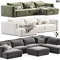 Modern Soft Upholstered Double Sofa With Multiple Neutral Color Options For Cozy Home Living Decor
