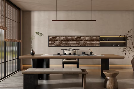 New Chinese Tea Room 3d model