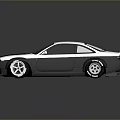 Sleek Black and White Two Door Sports Car with Silver Wheels and Modern Design