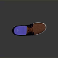 Comfortable Casual Boat Shoes Featuring Brown Upper Navy Blue Accents And White Sole