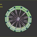 Information Wheel with Multiple Sections Blue and White Design Central Hub Spoke Structure