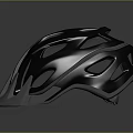 Modern Black Sports Helmet With Carbon Fiber Texture And Ventilation Holes