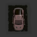 Pink Sporty Car With Scissor Doors Rear Spoiler And Alloy Wheels