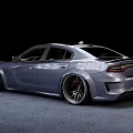 Metallic Gray Sporty Sedan With Bold Alloy Wheels And Streamlined Body Design