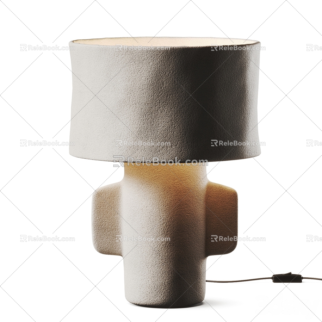 Quiet Plaster Art Table Lamp 3d model