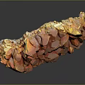 Natural Colorful Stone Specimen With Vibrant Orange Red And Yellow Crystalline Textures