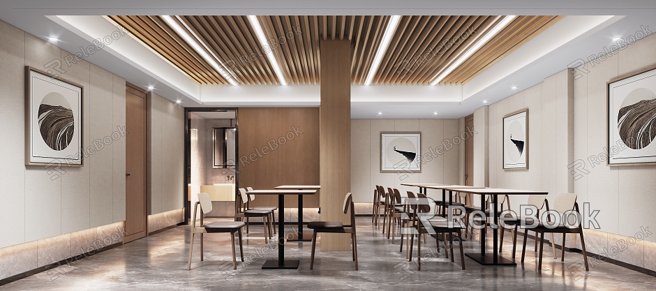 Dining area Modern restaurant model