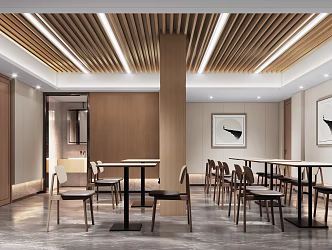 Dining area Modern restaurant 3d model