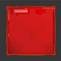 Classic Red British Telephone Booth With Glass Panels And Traditional Design