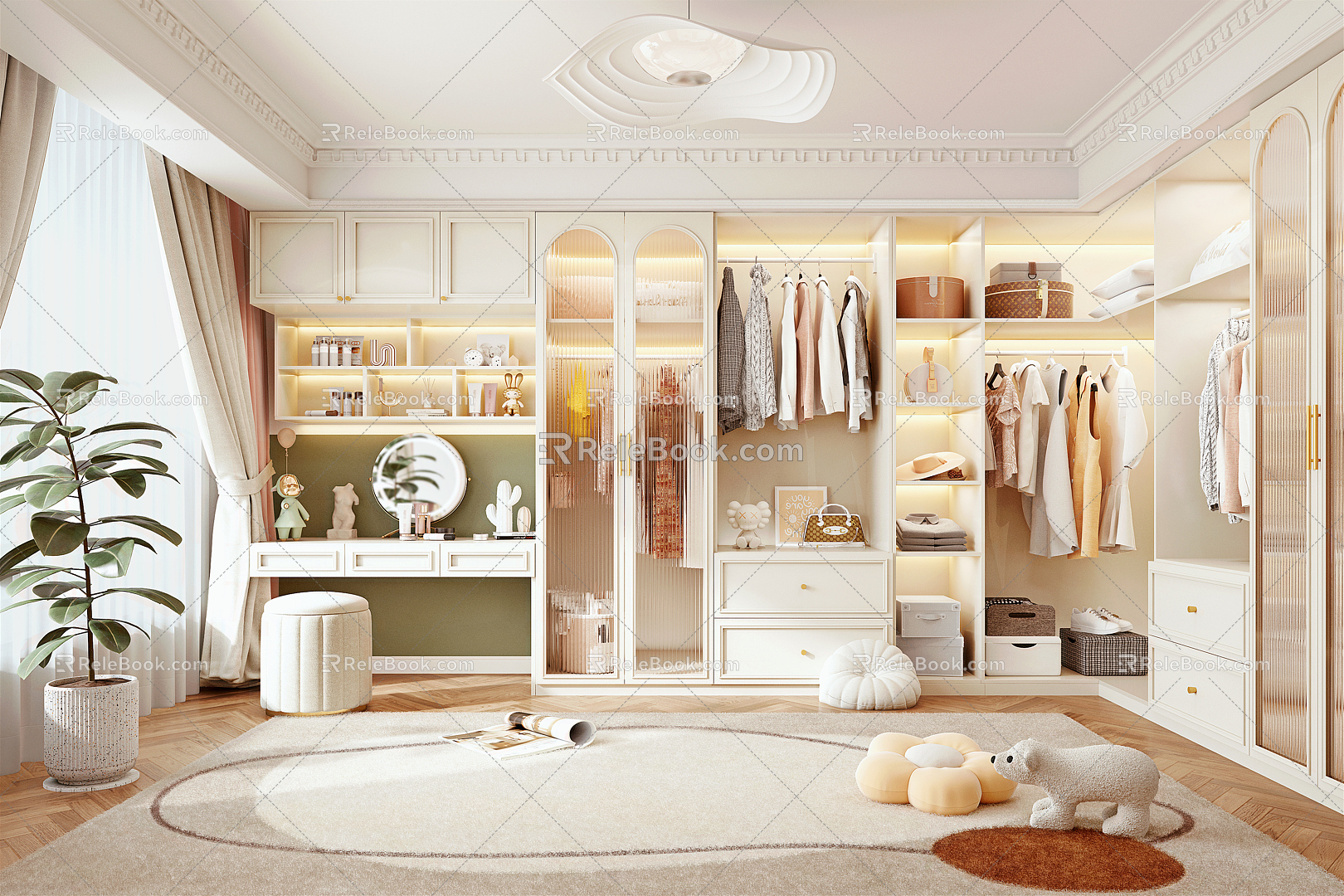 French Cloakroom 3d model