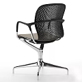 Comfortable Modern Office Chair With Breathable Mesh Back And Adjustable Chrome Armrests 3d model