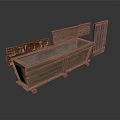 Rustic Wooden Home Storage Chest With Open Lid And Functional Design