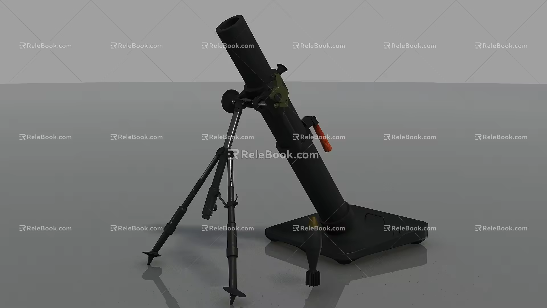 Mortar with shell 1 3d model