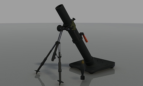 Mortar with shell 1 3d model