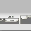 Modern Geometric Coffee Table With Storage Drawer And Black White Finish