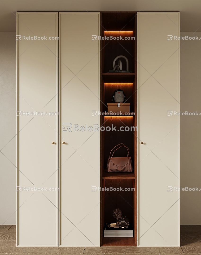 Middle style wardrobe 3d model