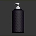 Purple Diamond Pattern Home Daily Necessities Bottle With Silver Pump Dispenser