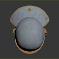 Ancient Warrior Weapon Helmet With Silver Metal And Gold Accents And Protective Ear Guards