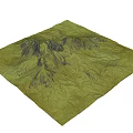 Garden Landscape Design With Green Rolling Hills And Textured Terrain