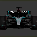 Blue and Black Formula 1 Racing Car With RITZONA Logo Red Wheels and Aerodynamic Design