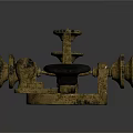 Brass Colored Vintage Hardware Tool with Adjustable Knobs and Clamping Mechanism