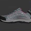 Comfortable Gray And Pink Sports Shoes With Breathable Mesh Non Slip Sole For Daily Use