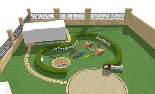 Pet activity area Modern play equipment 3d model