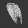 Elegant White Lace Headband With Intricate Floral Patterns And Decorative Edges