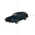 Blue Station Wagon with Roof Rack Classic Design And Sleek Exterior