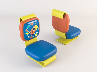 Modern Children's Chair Home Chair 3d model