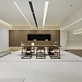 Modern Luxury Dining Living Room Sofa Coffee Table TV Wall Landscape Painting Wooden Lighting Design