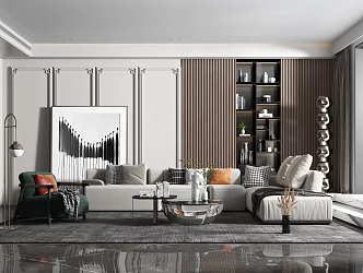 Modern Living Room Simple Living Room 3d model