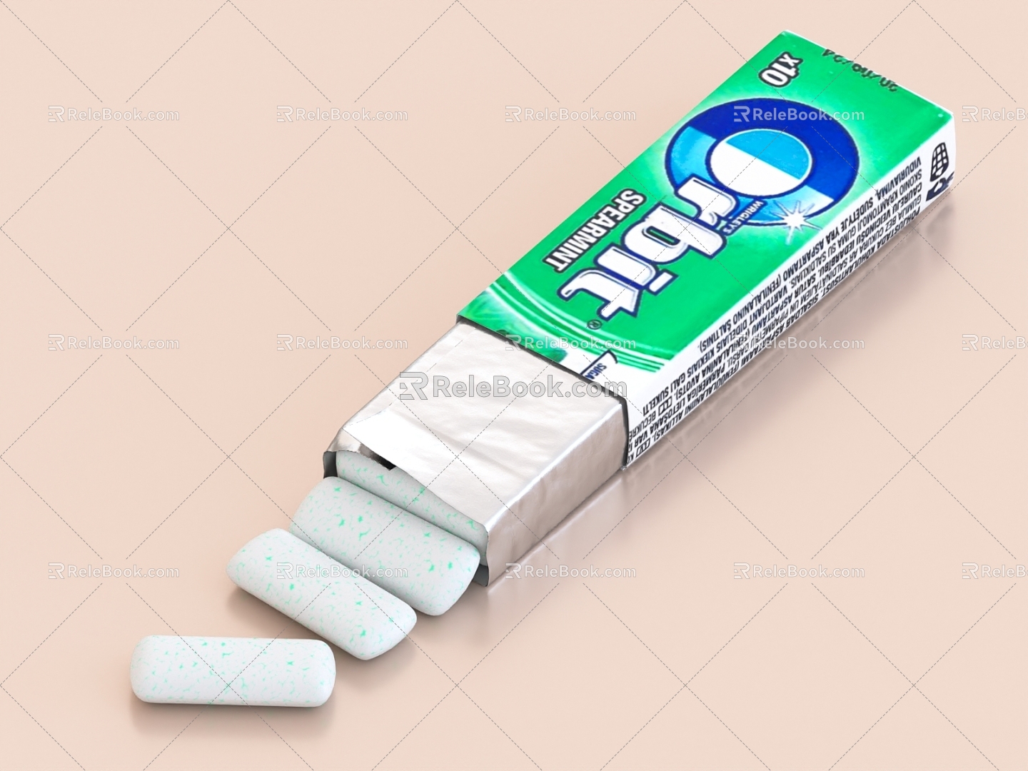 Chewing Gum Bubble Gum Snack Food 3d model