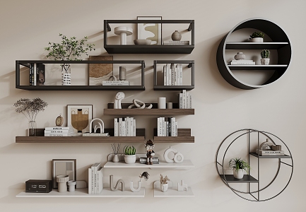 Modern Wall Shelf Storage Rack 3d model