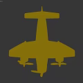 Vintage Military Aircraft Weapon With Twin Propellers Green Paint And Historical Design