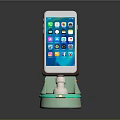 Modern Electronic Smartphone Stand With LED Light Base And Secure Holder Design 3d model