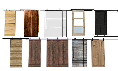 Industrial LOFT Barn Door 3d model