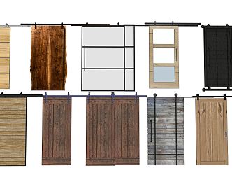 Industrial LOFT Barn Door 3d model