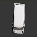 Vintage White Cargo Van With Classic Boxy Design On Reflective Surface