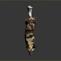 Realistic African Wild Dog 3D Model With Spotted Fur Large Ears And White Tail